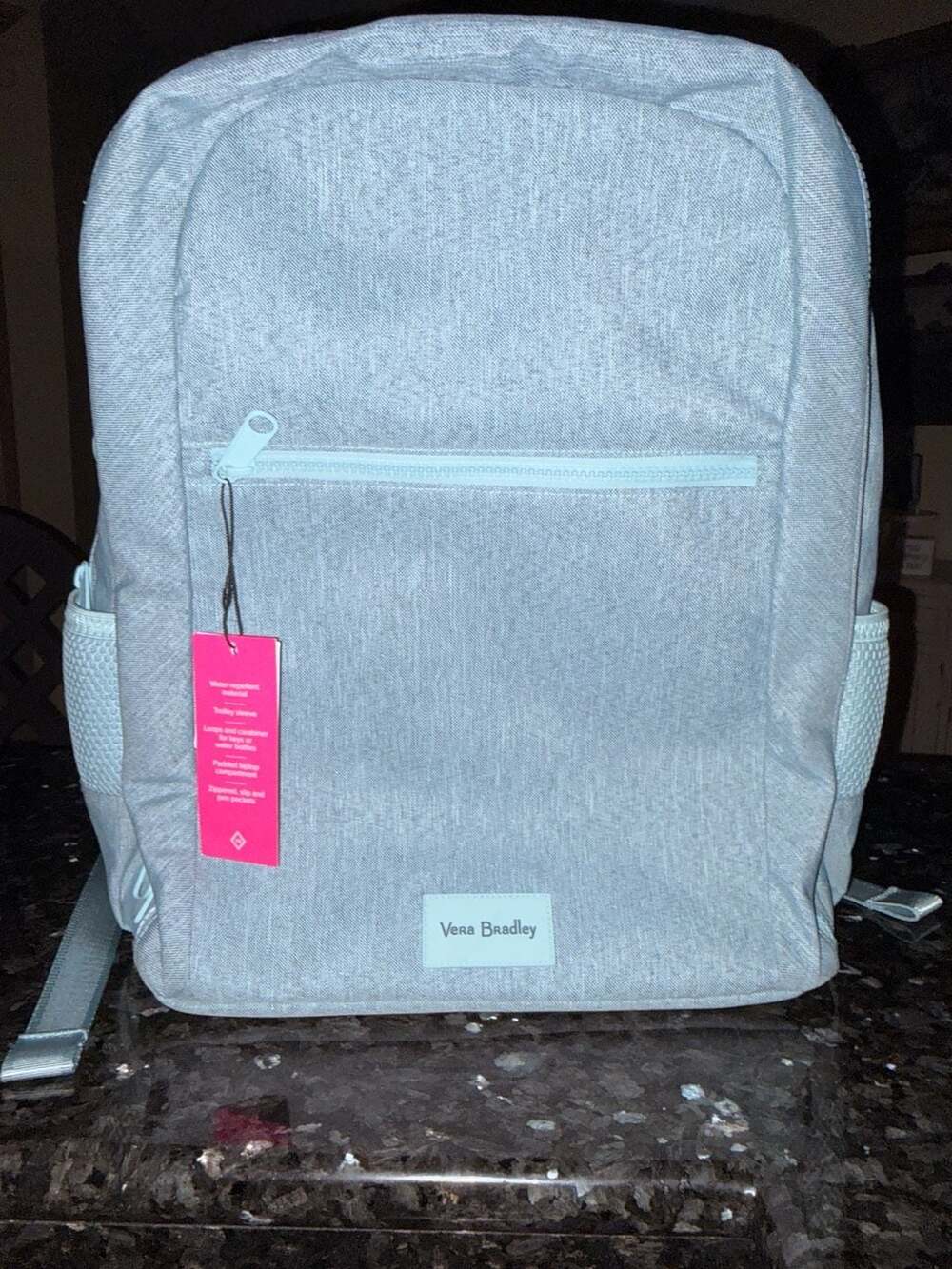 Vera Bradley ReACTIVE Campus Backpack Medium Heather Gray